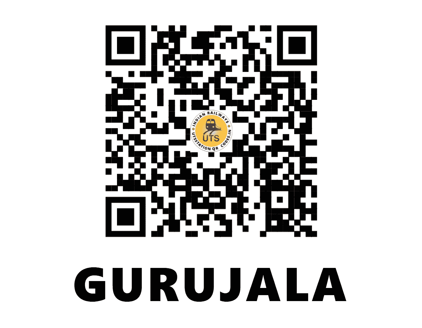 UTS QR Code for GURUJALA - GZA (SC - ANDHRA PRADESH)